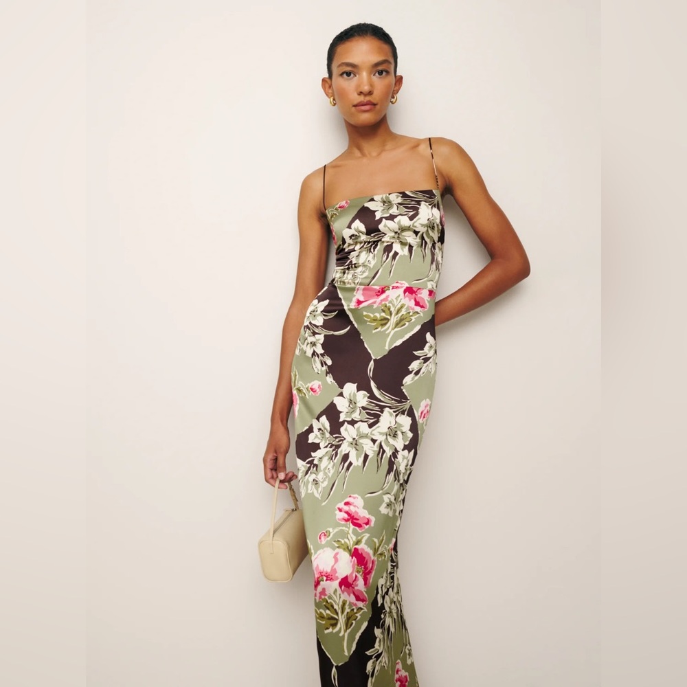 Reformation Frankie Silk Dress- “Jalisco”